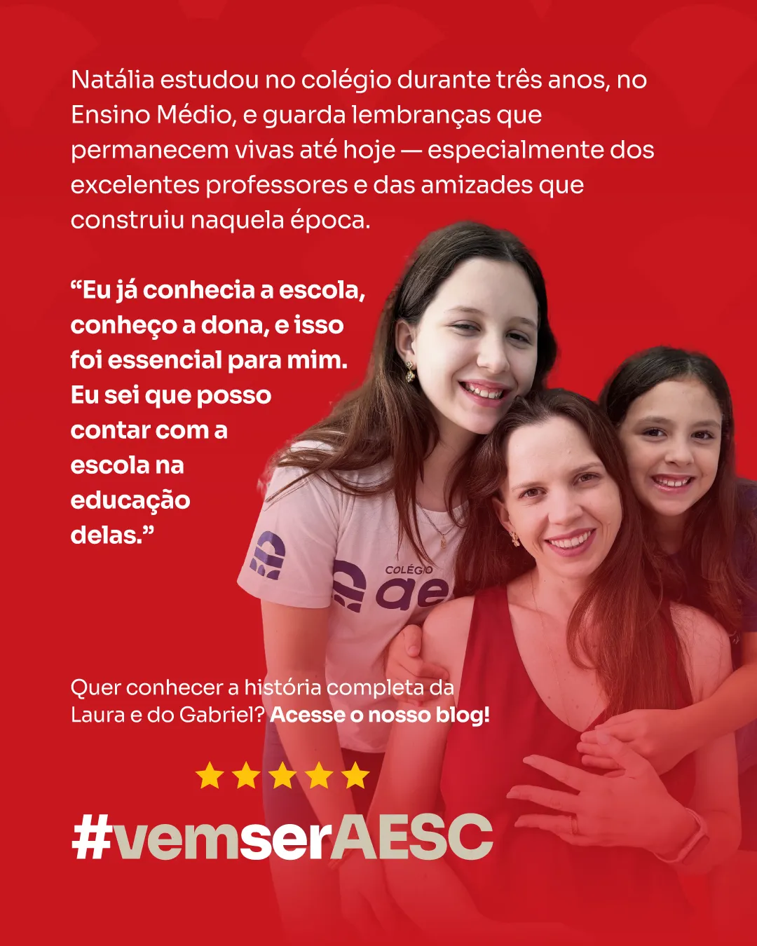 Natália, mãe da Maria Clara, 6º ano, e da Liz, 3º ano - imagem 1