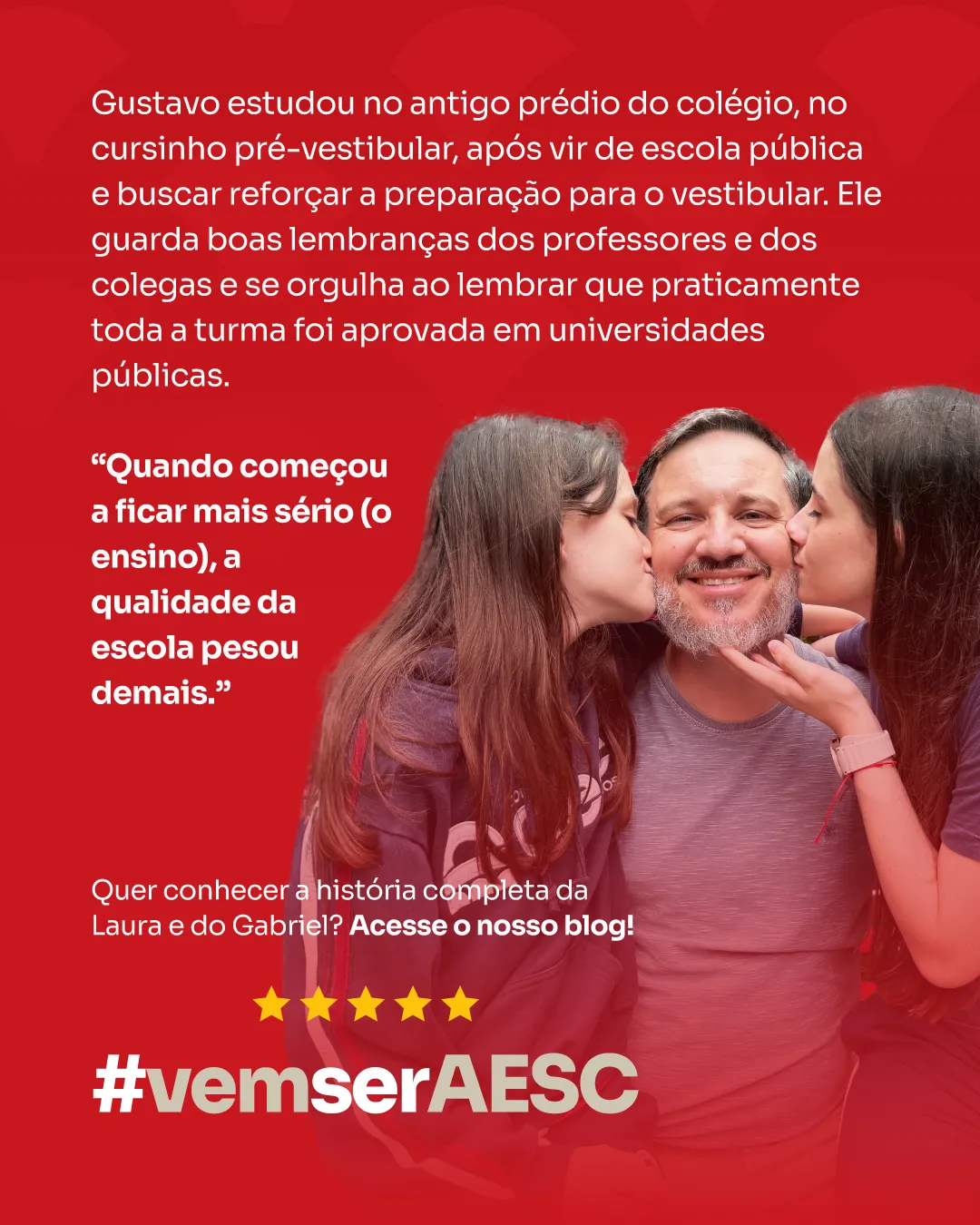 Gustavo, pai da Paola, 9º ano, e da Rafaela, 5º ano - imagem 1